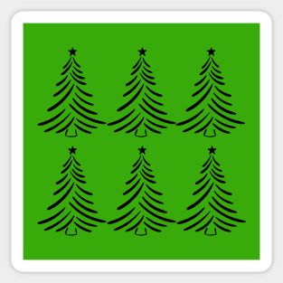 Two rows of Christmas minimal trees Sticker